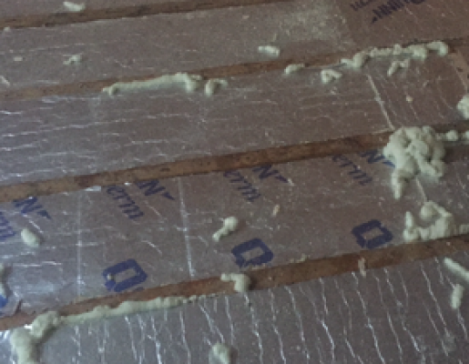 Insulation sealed with Foam  ready for floorboards