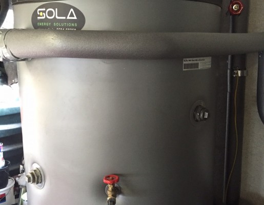 Hot water cylinder complete with all associated piping lagged