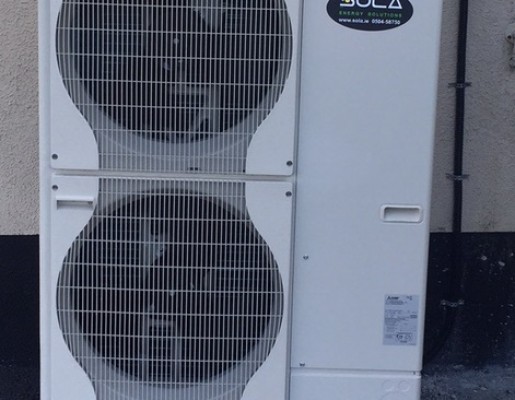 12kW Mitsubishi Electric split air source heat pump